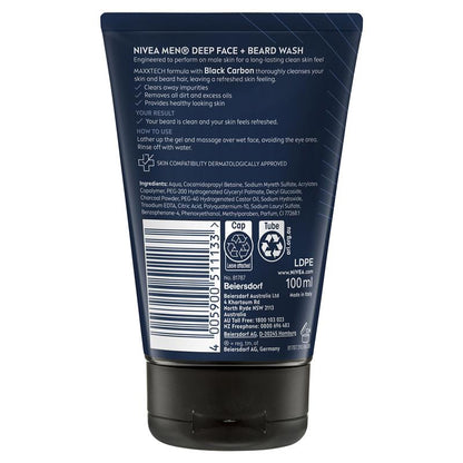 NIVEA for Men Deep Face Wash 100ml
