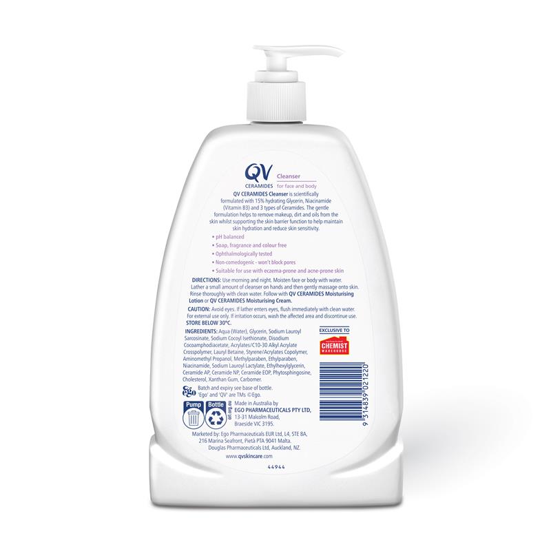 Ego QV Ceramides Cleanser 1.25kg Exclusive Size