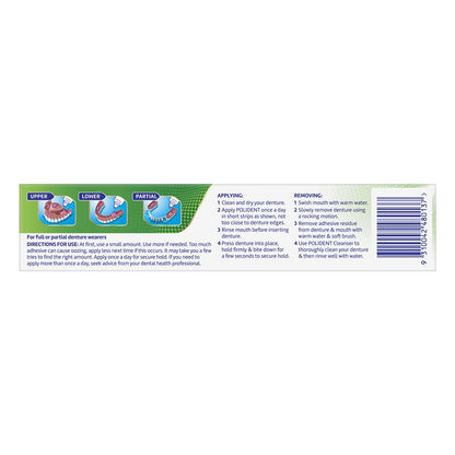 Polident Denture Adhesive Cream Flavour Free 60g