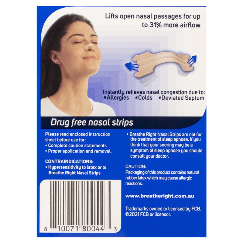 Breathe Right Nasal Strips Tan Large 30 - GimmeNow