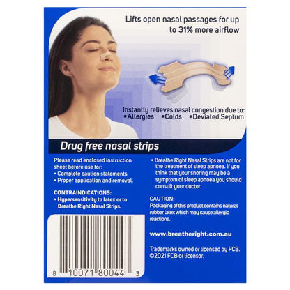 Breathe Right Nasal Strips Tan Large 30 - GimmeNow