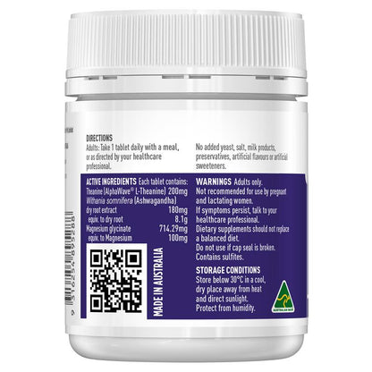 Healthy Care L-Theanine + Ashwagandha + Magnesium Glycinate 60 Tablets