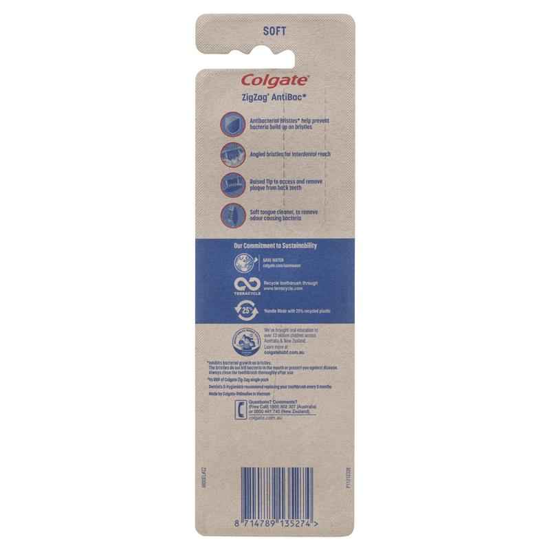Colgate Zig Zag Deep Interdental Clean Toothbrush Flex Soft Value 3 Pack