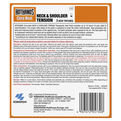 Hot Hands Cura Heat Neck And Shoulder Pain Patch 3 Pack Exclusive