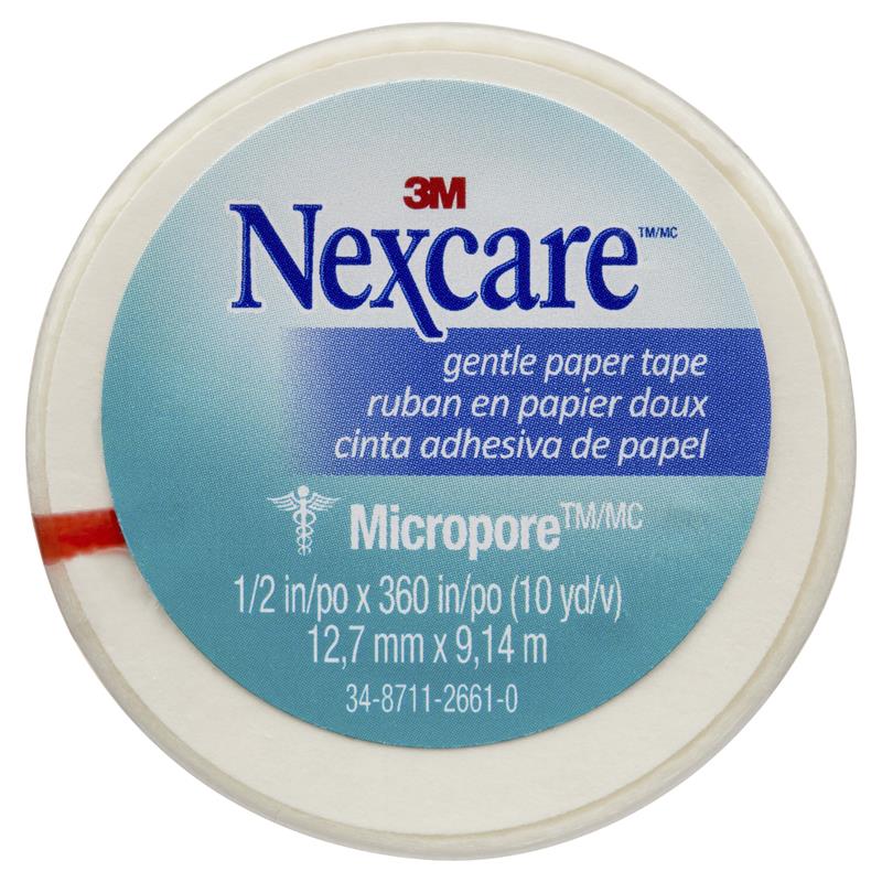 Nexcare Micropore Gentle Paper Tape White 12.7mm x 9.14m - GimmeNow