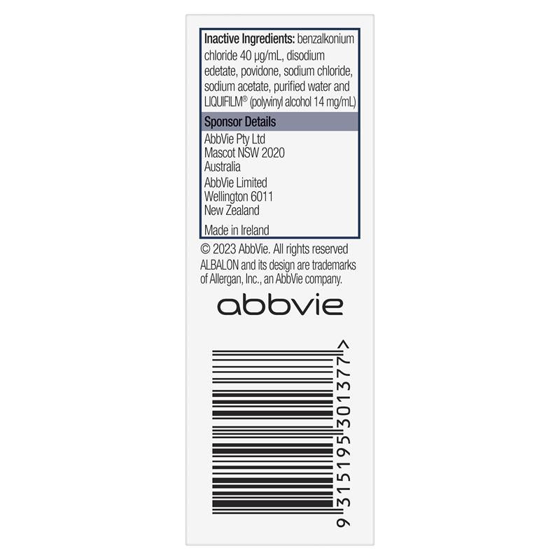 Albalon A Allergy Eye Drops 15mL