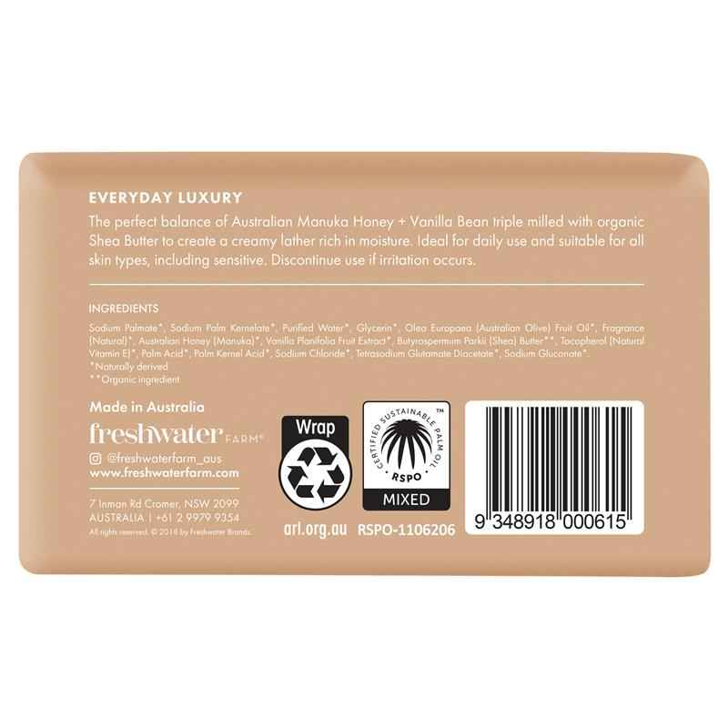 Freshwater Farm Manuka Honey & Vanilla Bean Body Bar 200g