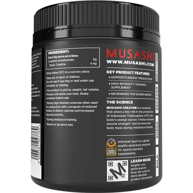 Musashi Creatine Monohydrate Unflavoured 350g