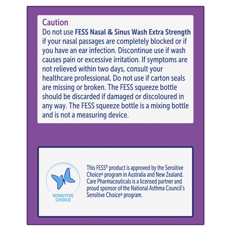 Fess Nasal & Sinus Wash Extra Strength Refill 24 Sachets