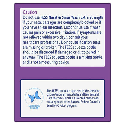 Fess Nasal & Sinus Wash Extra Strength Refill 24 Sachets