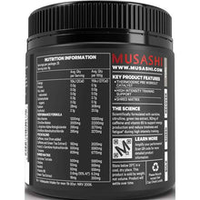 Musashi Pre Workout Shred Green Apple 225g