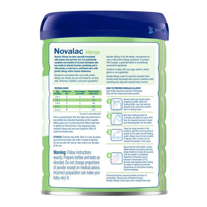 Novalac Allergy Rice Based Infant Formula 0-12 Months 800g New Formula