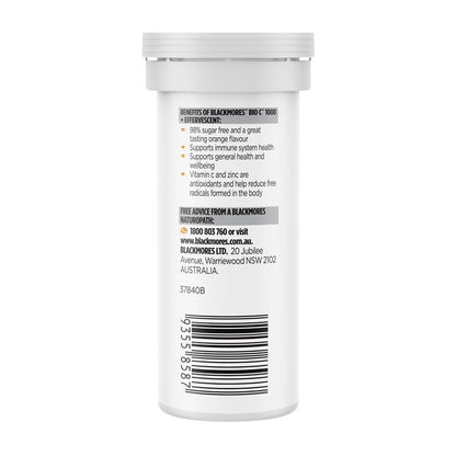 Blackmores Bio C 1000 Echinacea + Zinc 10 Effervescent Tablets