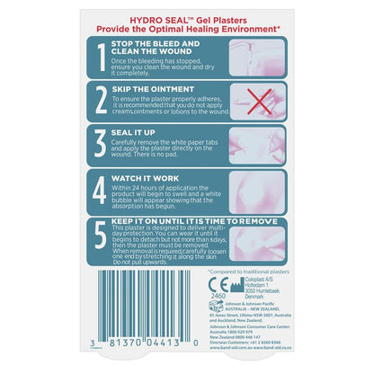 Band-Aid Advanced Healing Hydro Seal Gel Plasters Large 6 Pack