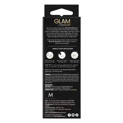 Glam By Manicare Press On Nails French Pink Short Square French Kit