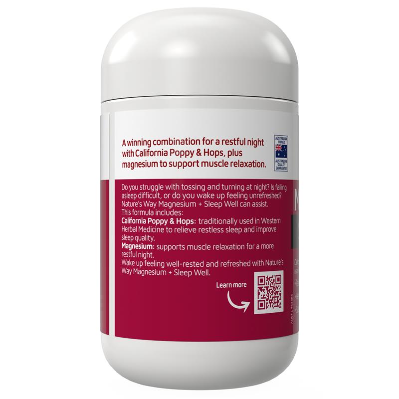 Nature's Way Magnesium + Sleep Well 60 Tablets