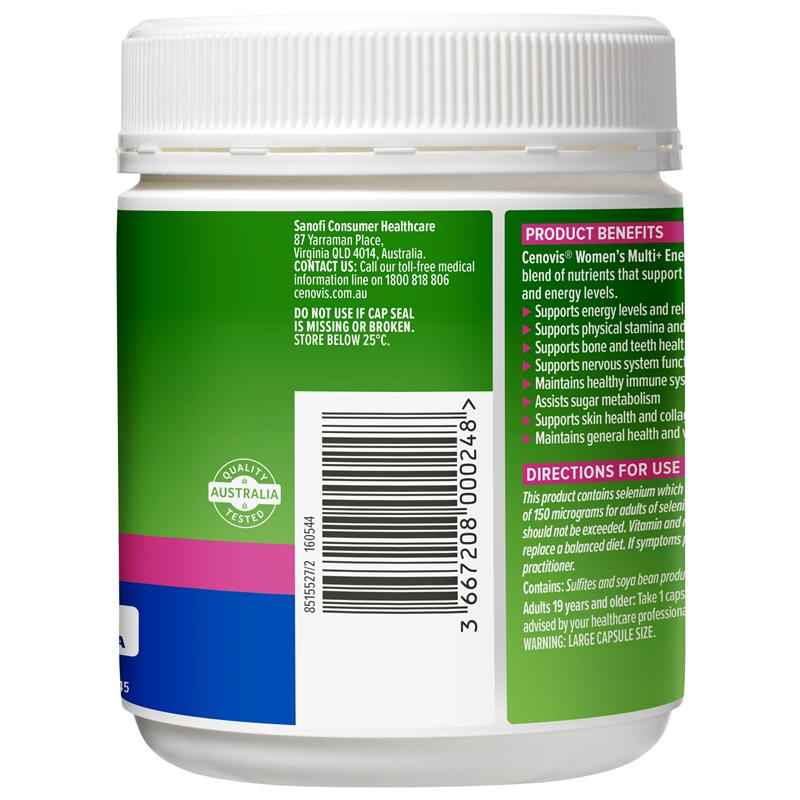Cenovis Womens Multi + Energy Boost 150 Capsules