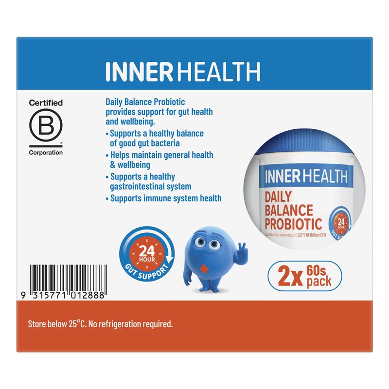 Inner Health Daily Balance Probiotic 120 Capsules