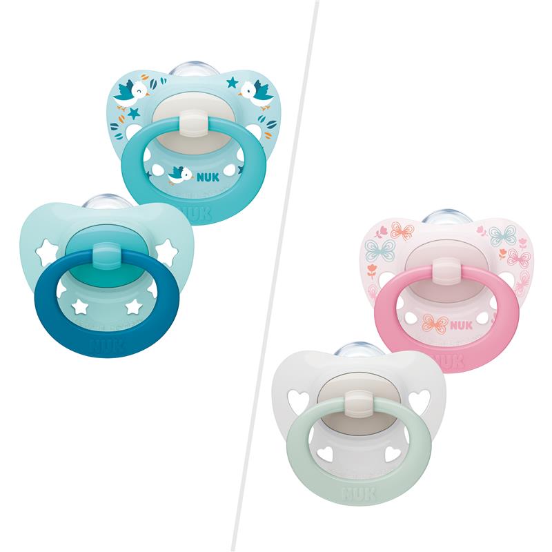Nuk Signature Soother Silicone 0-6 Months 2 Pack - GimmeNow