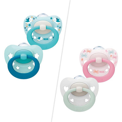 Nuk Signature Soother Silicone 0-6 Months 2 Pack - GimmeNow