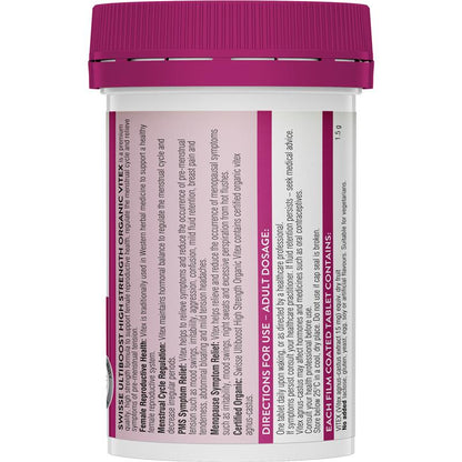 Swisse Organic Vitex 1500mg 60 Tablets