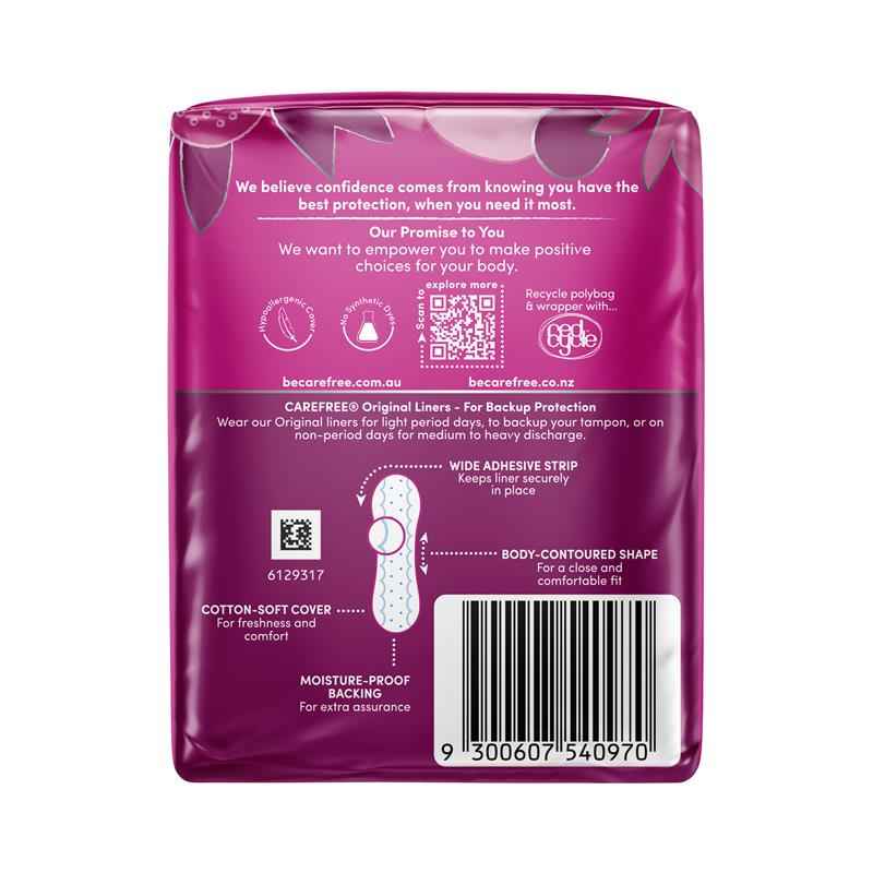 Carefree Original Unscented Panty Liners 30 Pack