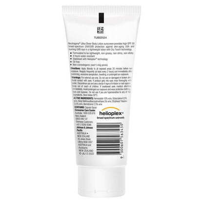 Neutrogena Ultra Sheer Body Lotion Sunscreen SPF 50 85ml