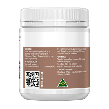 Healthy Care Vitamin D3 1000IU 500 Capsules