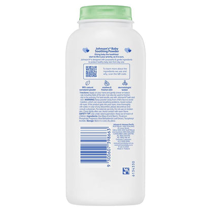 Johnsons Baby Pure Cornstarch Powder  Aloe & Vit E 200g