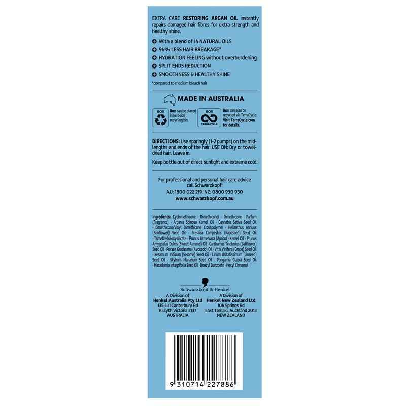 Schwarzkopf Extra Care Restoring Argan Oil 100ml