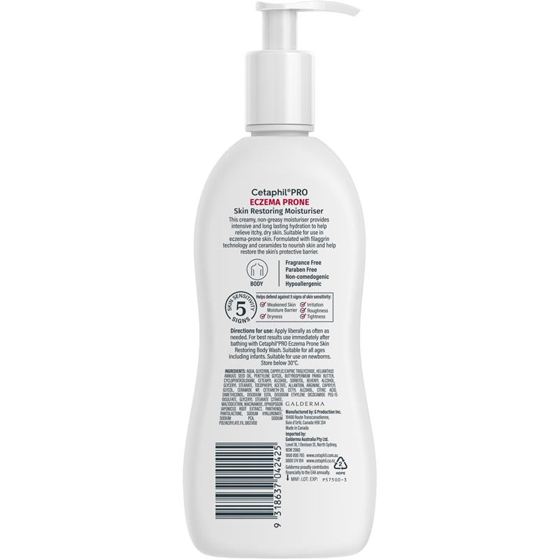 Cetaphil Pro Eczema Prone Skin Restoring Moisturiser 295ml