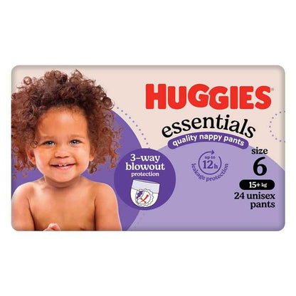 Huggies Essentials Nappy Pants Size 6 15+ kg 24 Pack