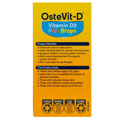 OsteVit-D Vitamin D3 Kids Drops 15ml Liquid