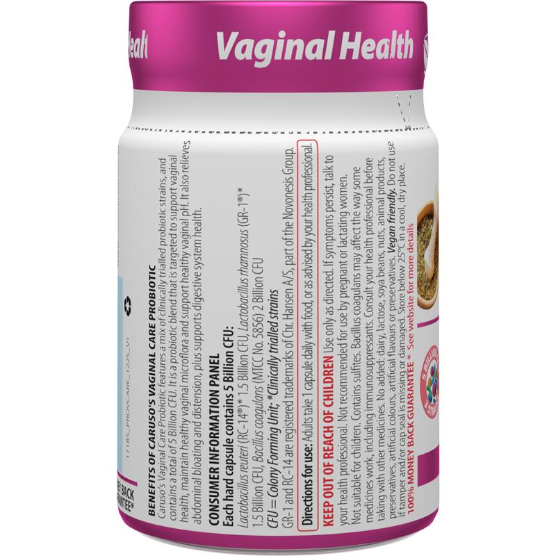 Carusos Probiotic Vaginal Care 60 Capsules