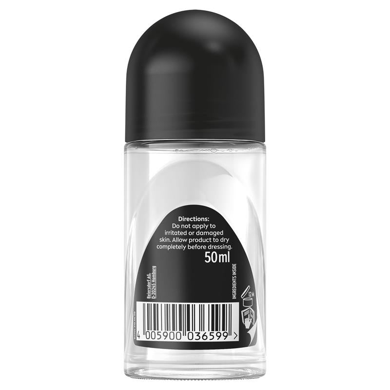 NIVEA MEN Black & White Invisible Roll On Deodorant 72H Protection 50ml