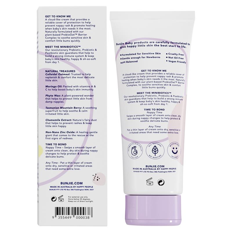 Bunjie Baby Nappy Rash And Barrier Cream 90g