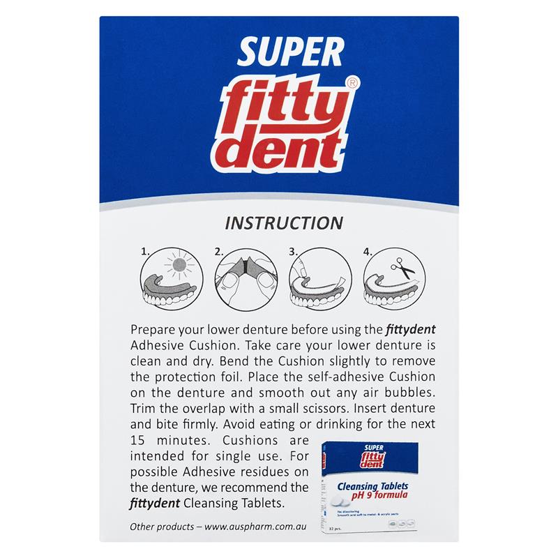 Fittydent Lower Denture Adhesive Cushions 15 Pack