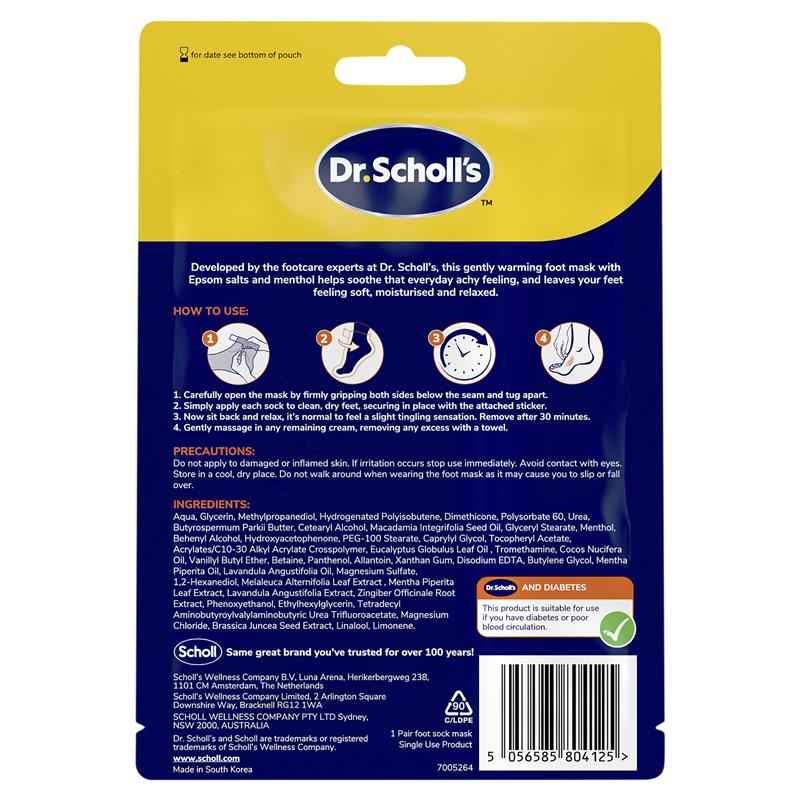 Dr.Scholls Soothing and Revitalising Foot Mask 1 Pair
