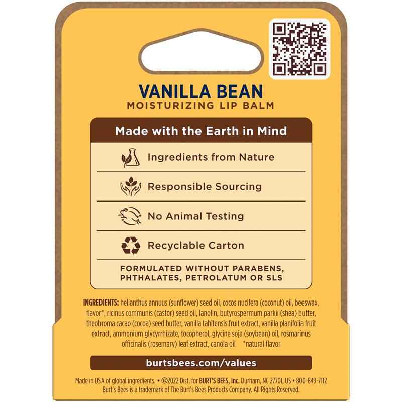 Burts Bees Lip Balm Vanilla Bean 4.25g