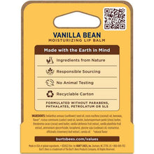 Burts Bees Lip Balm Vanilla Bean 4.25g