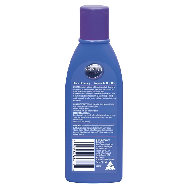 Selsun Blue Anti Dandruff Shampoo Deep Cleansing 200mL