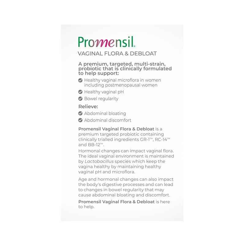 Promensil Vaginal Flora & Debloat 30 Capsules