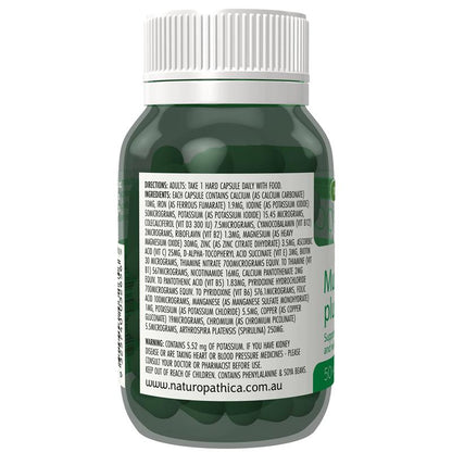 Naturopathica Vegan Multi Vitamin Plus Spirulina 50 Capsules