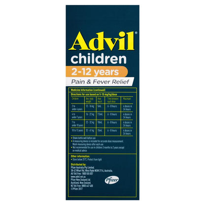 Advil Pain & Fever Suspension 200mL