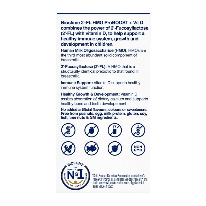 Biostime 2 FL HMO ProBOOST + VIT D 28 x 1.6g Sachets