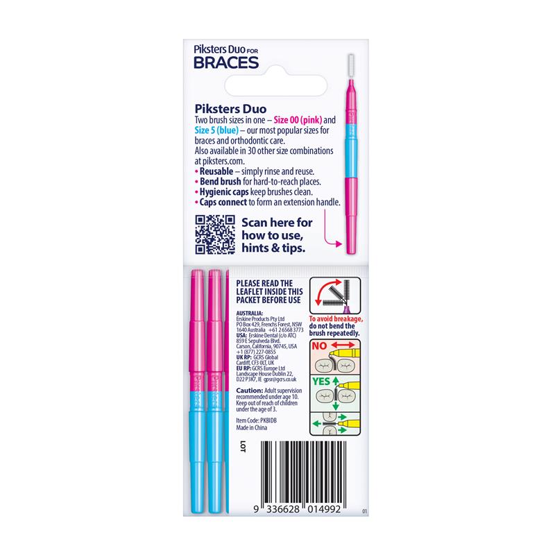 Piksters Interdental  Brushes Braces 10 Pack