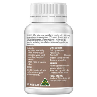 Healthy Care Vitamin K2 180mg 50 Capsules