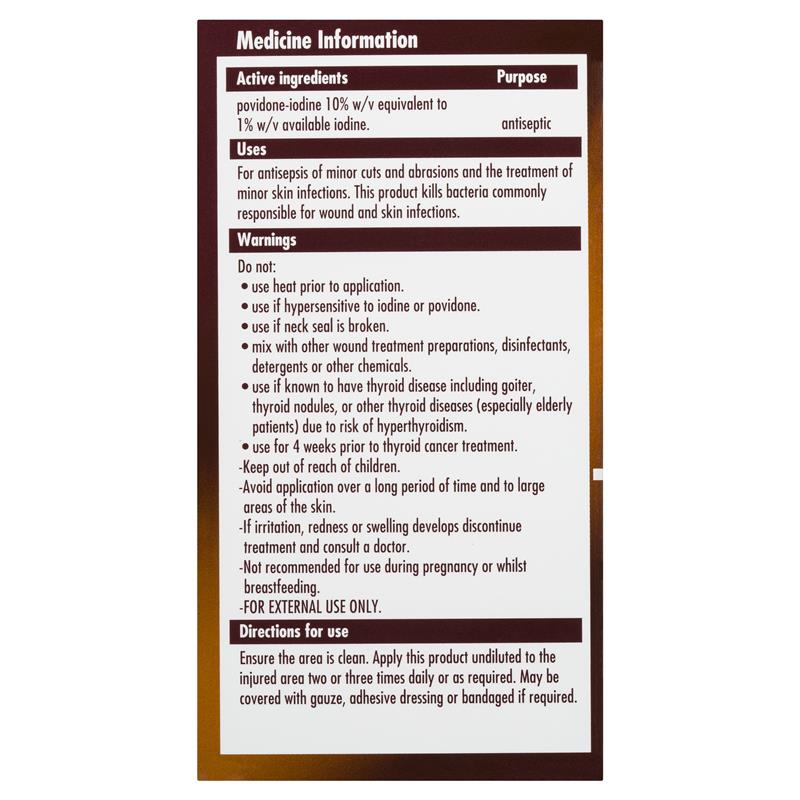 Betadine Antiseptic Topical Solution Liquid 100mL
