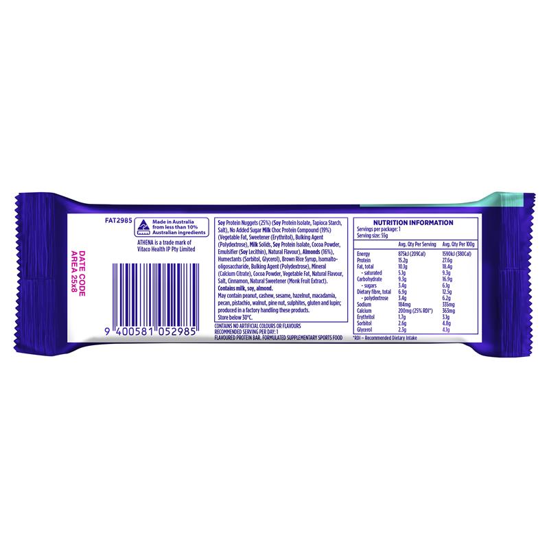 Athena Crisp Protein + Calcium Choc Almond 55g
