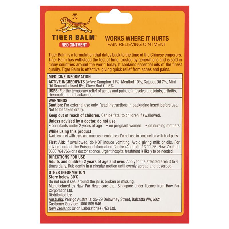Tiger Balm Analgesic Red 18g